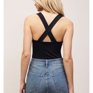 WHITE SQUARE NECK BODYSUIT